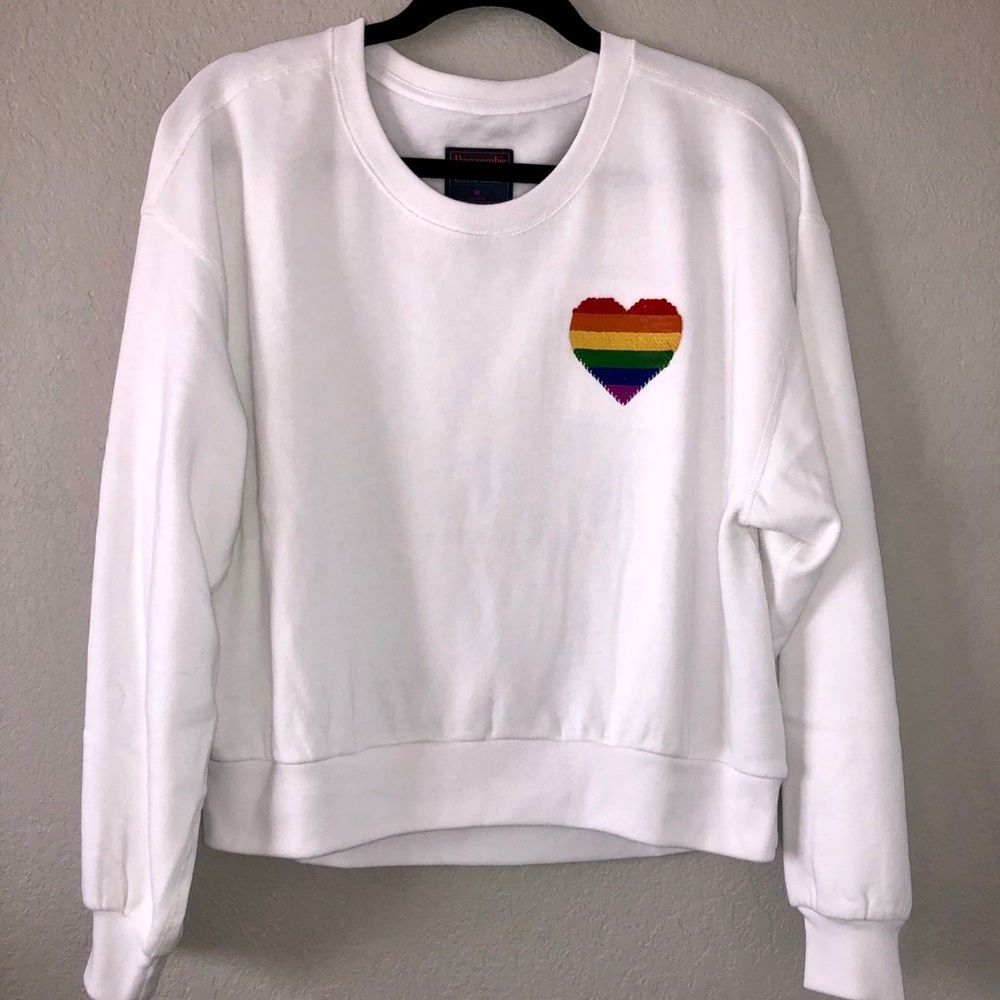 Abercrombie and Fitch Sequin Heart Flip Sweatshirt